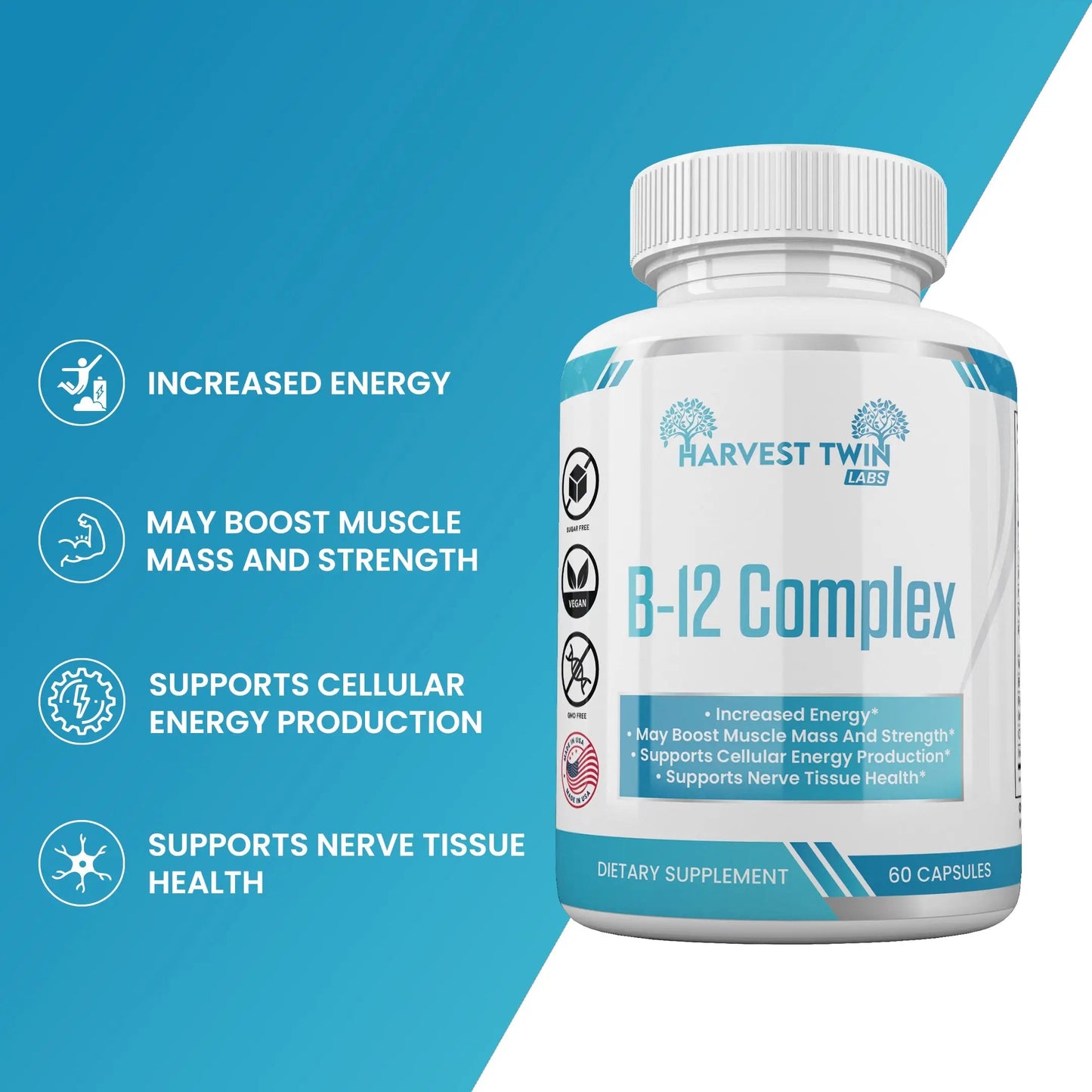 B-12 Complex Vitamin Supplement for Increased Energy & Vitality-2